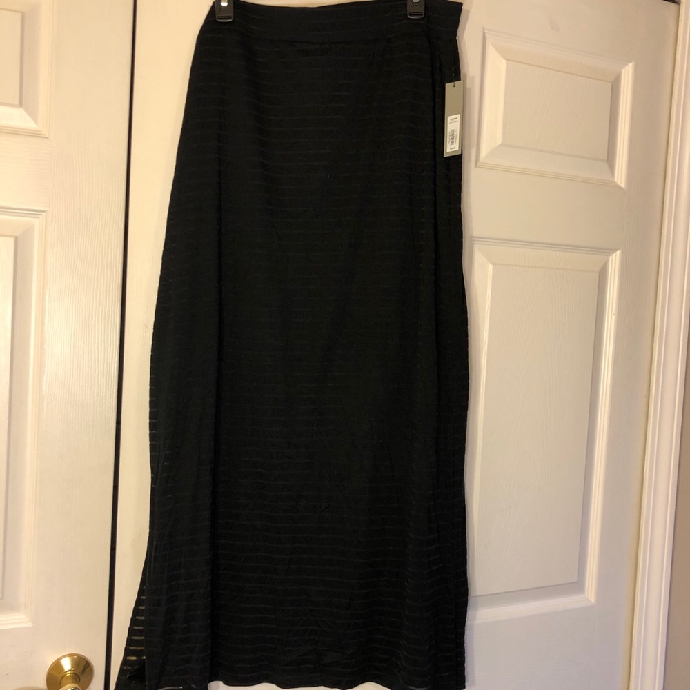 Apt 9 Black Layered Striped Skirt